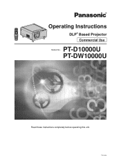 Panasonic PT-DW10000 User Manual