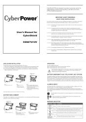 CyberPower CSN27U12V User Manual