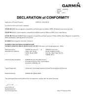 Garmin GPSMAP 8424 MFD ?Declaration of Conformity