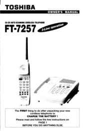 Toshiba FT-7257 Owners Manual