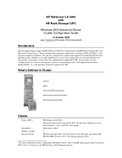 HP D7171A HP Netserver LH 3000 FC Config Guide  for Windows 2000 Advanced Server Clusters