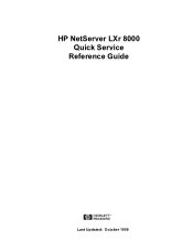 HP D7171A HP Netserver LXr 8000 Quick Service Guide