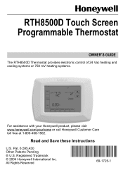 Honeywell Rth D Day Touchscreen Universal Programmable