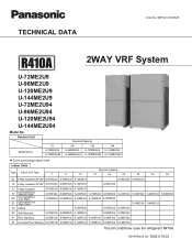 Panasonic U-72ME2U9 Technical Data Manual