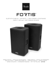 Fender Fortistrade F-10BT 10quot Powered Speaker Fender Fortis Owner s Manual