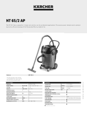 Karcher NT 65/2 Ap Product information