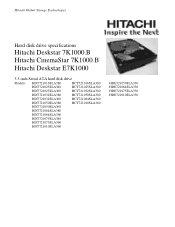 Hitachi HDS721050CLA362 Specifications