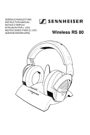 Sennheiser RS 80 wireless Instructions for Use