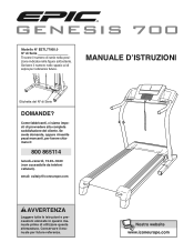 Epic Fitness Genesis 700 Treadmill Italian Manual