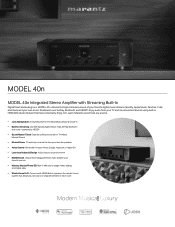 Marantz MODEL 40n Information Sheet