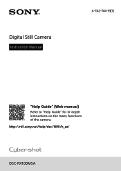 Sony DSC-RX100M5A Operating Instructions