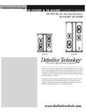 Definitive Technology SR-8040BP SR-8040 & 8080BP Manual
