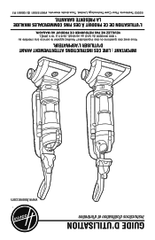 Hoover UH70815CDI Product Manual