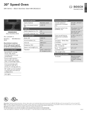 Bosch HMC80242UC Product Spec Sheet