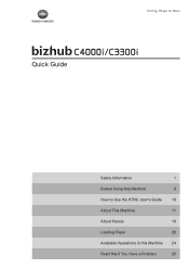 Konica Minolta C3300i bizhub C4000i/C3300i Quick Guide