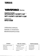 Yamaha WF112F Owner's Manual (image)