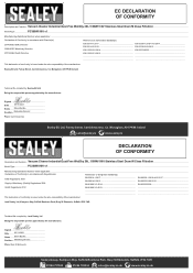 Sealey PC380M110V Declaration of Conformity