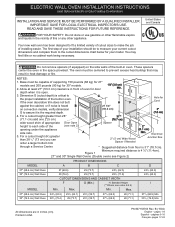 Electrolux EW30MC65PS Installation Instructions English Spanish French