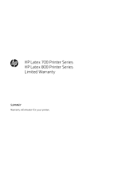 HP Latex 700 Limited Warranty