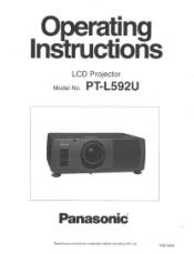 Panasonic PTL592U PTL592U User Guide