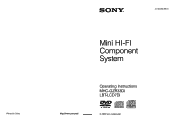 Sony HCD-LCD7Di Operating Instructions