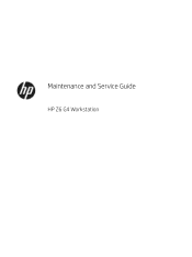HP Z6 Maintenance and Service Guide