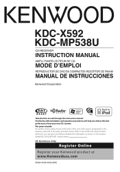 Kenwood KDC-MP538U Instruction Manual