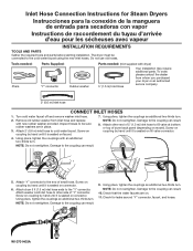 Whirlpool WED7540FW Instruction Sheet
