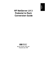 HP D7171A HP Netserver LH 3 Pedestal-to-Rack Guide