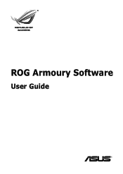 Asus ROG Pugio ROGArmourySoftware Users ManualEnglish