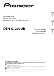 Pioneer DEH-S1200UB Owners Manual