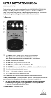 Behringer UD300 Manual
