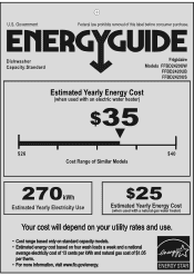 Frigidaire FFBD2420US Energy Guide