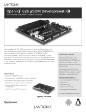 Lantronix Open-Q 626 SOM Development Kit Open-Qtm 626 uSOM Development Kit Product Brief