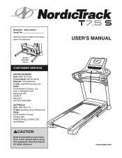 NordicTrack T 7.5 S Instruction Manual