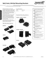 Lantronix WMBD Wall Rack DIN Rail Mounting Brackets Datasheet PDF 440.66 KB