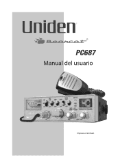 Uniden PC687 Spanish Owner's Manual