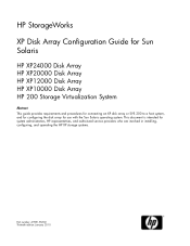 HP StorageWorks XP20000/XP24000 HP StorageWorks XP Disk Array Configuration Guide: Sun Solaris (A5951-96302, January 2010)