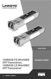 Linksys SRW208P Cisco MFEFX1, MFELX1 100BASE-FX/LX MiniGBIC SFP Transceiver Administration Guide