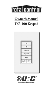 URC TKP-100 Owners Manual