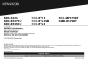 Kenwood KDC-X303 Instruction Manual 1