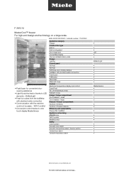 Miele F 2912 Vi Product sheet