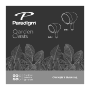 Paradigm GO10SW Garden Oasis Satellites Manual