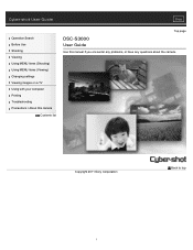 Sony DSC-S3000 Users Guide