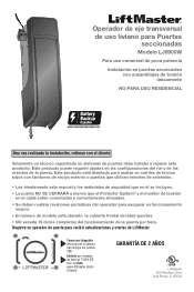 LiftMaster LJ8900W LJ8900W Manual Spanish