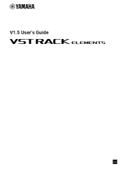 Yamaha V1.5 VST Rack Elements V1.5 Users Guide