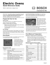 Bosch HSLP751UC Short Instructions
