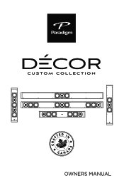 Paradigm Decor 1S DEcor Collection Manual