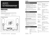 Sony SSF5000 User Manual