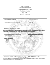Viking RVRF3361 Certificate of Conformity